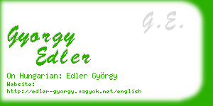 gyorgy edler business card